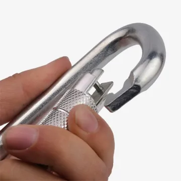Customizable 30kN Galvanized Steel Auto-Locking Carabiner for Fall Arrest - Available in Multiple Colors and Logos