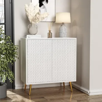 Modern Wooden Buffet Cabinet: A Versatile Storage Solution for Dining Rooms, Kitchens, and Entryways