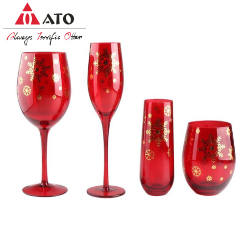 ATO Christmas Custom Stemless Red Wine Glasses Cup