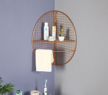 Nordic Modern Wall Metal Shelf Organizer for Bathroom and Kitchen