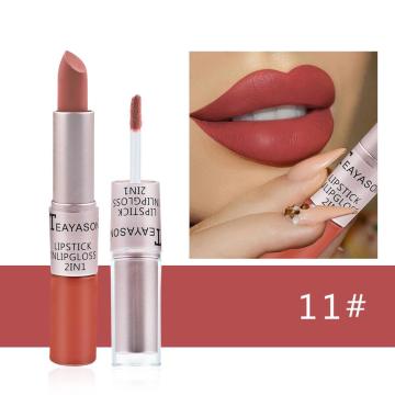 Custom Waterproof Vegan Private Label 2-in-1 Lipstick and Lipgloss Kit