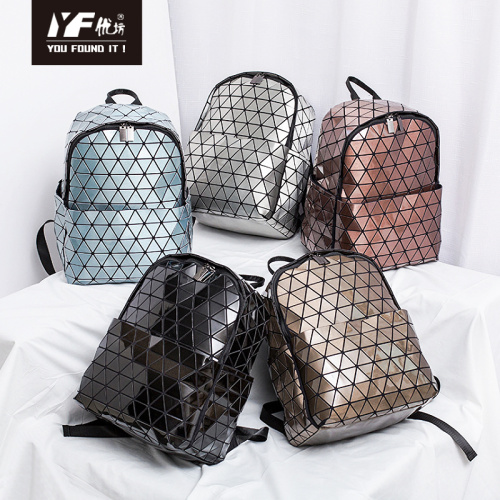 Mochila geométrica Backpack de viagem Diamond Lattice Backpack para a escola