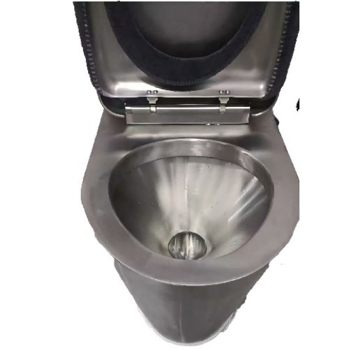 Modernes Vakuum-Toilettensystem aus Edelstahl