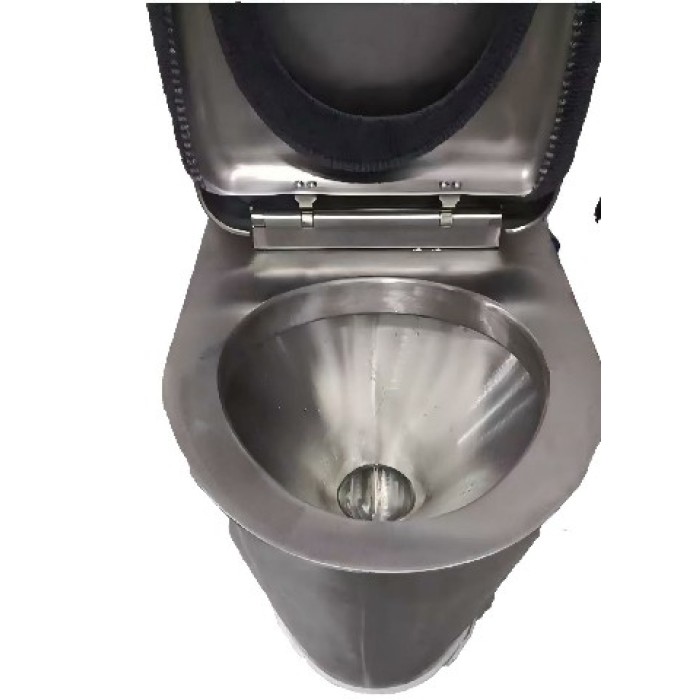 Modernes Vakuum-Toilettensystem aus Edelstahl