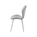 Chaise de salle à manger à jambe en métal blanc moderne