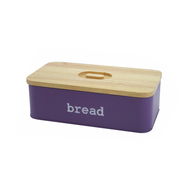 purple steel bread box