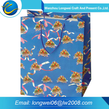 Printed folding paper shopping bag for shoes