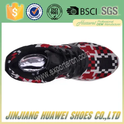 Women's UNN, Black Woven Wedge Shoes, Elastic Fabric Shoes