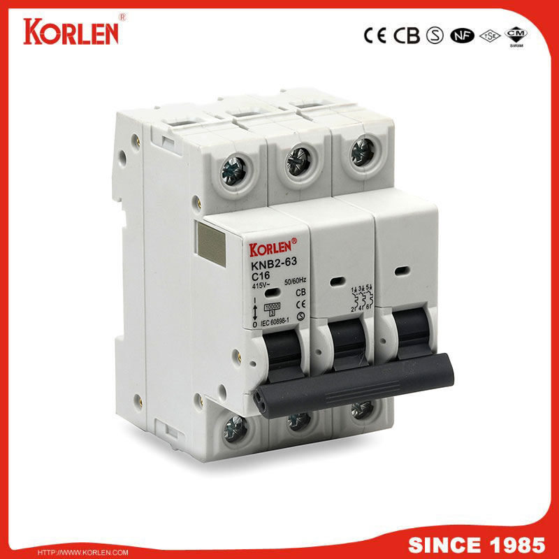 Miniature Circuit Breaker 3KA 63A CB KNB2-63 3P