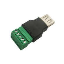 USB2.0 Tipul A conectori de sex feminin la adaptor terminal cu șurub cu 5 pini