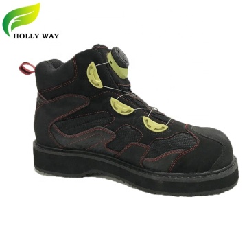 Scarpe per guading nere maschili con sistema BOA per la pesca a mosca