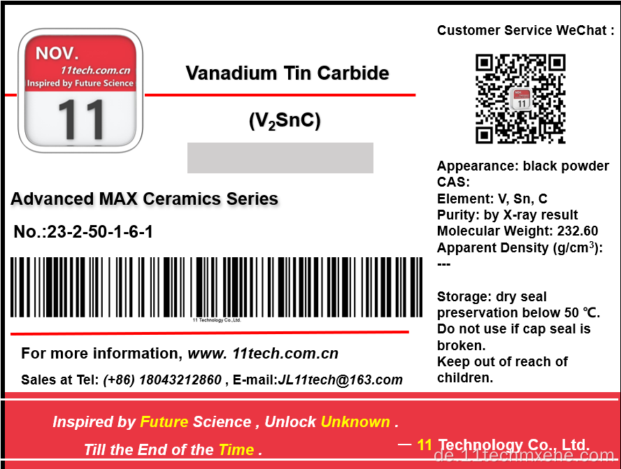 Innovative Materialien Max V2SNC -Pulver