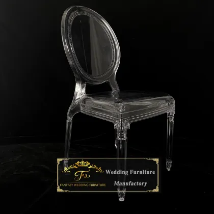 Wholesale Clear Stackable Plastic Louis XVI Dining Chairs