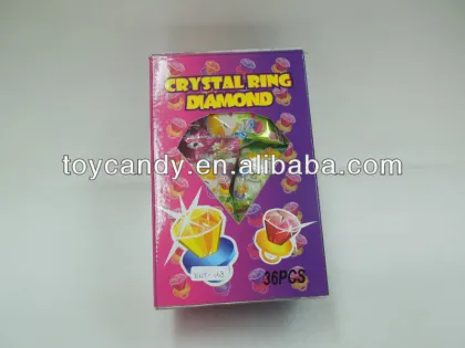 crystal ring diamond fruit lollipop candy