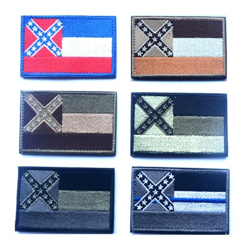 3D Stickerei Abzeichen Flagge benutzerdefinierte Klett-Patches