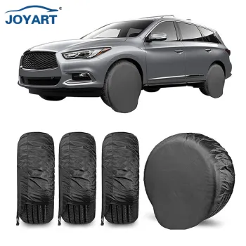 Universal 4 Pack Tough Tire Covers for Wheels 26-32 Inches - Fits Trucks, SUVs, Trailers, Campers, RVs