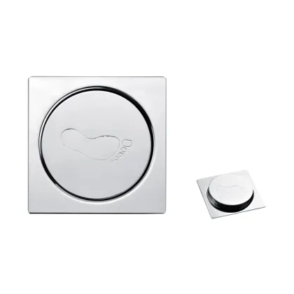 Square tile insert invisible of floor drain