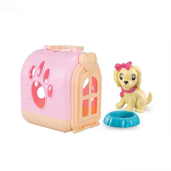 12-Piece Pet House and Toy Set for Dogs and Kids, Including a Cage