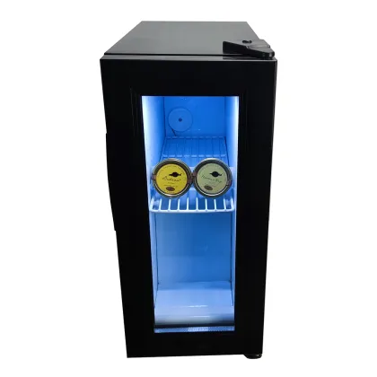 Caviar Fridge: Glass Door Mini Refrigerator