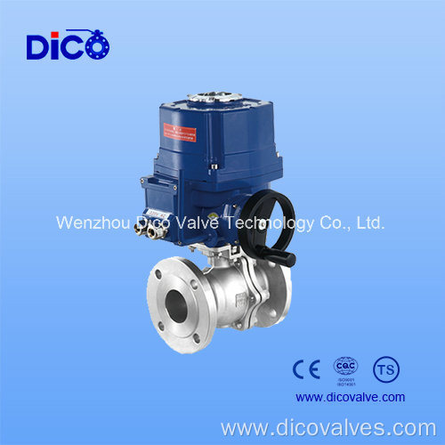 API Pneumatic / Electric Flange Floating Ball Valve