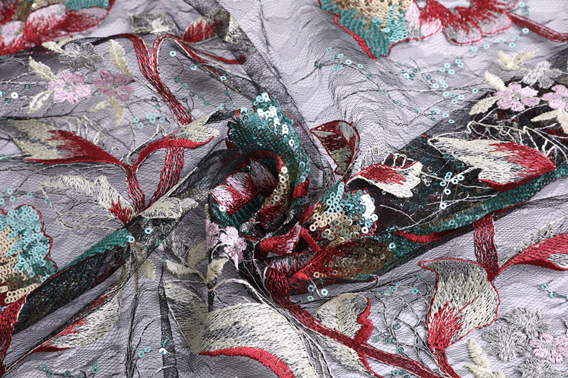 Multicolor Sequin Embroidery