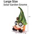 Resina gnome estatueta com luzes LED solares