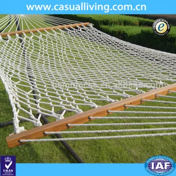 outdoor camping cotton rope hammock