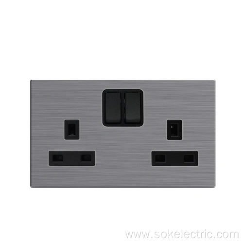 Socket Outlet B.tech 13A Switched BS Socket Outlets 2Gang Stainless Steel China ...