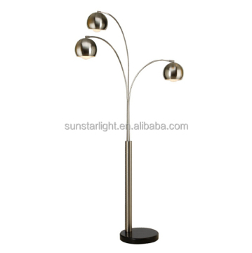 Three Heads Fish Arc Long Arm Floor Lamp for Living Room, Hotel, Restaurant