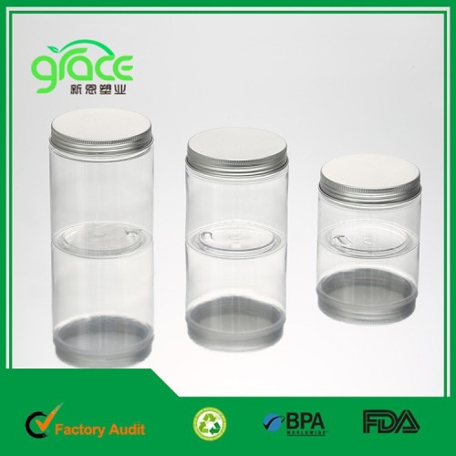 wholesaler round shape clear jar for cosmetic packing 8oz plastic jars