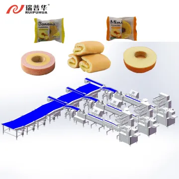 Automatic Flowpack Baumkuchen Ring-Shape Baked Cake Packaging Machine