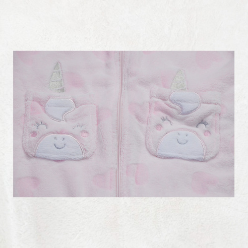 Pink children's all-in-one pajamas