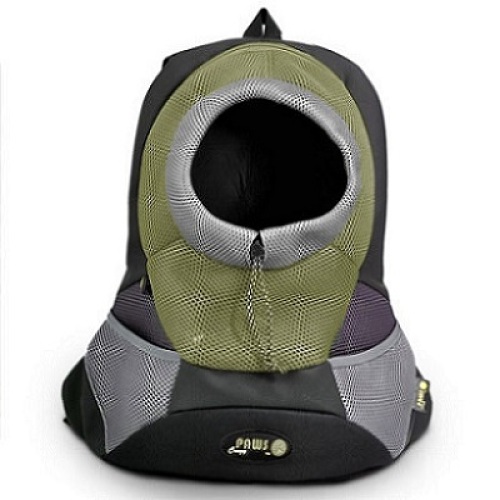 Olive Large PVC and Mesh Pet Backpack