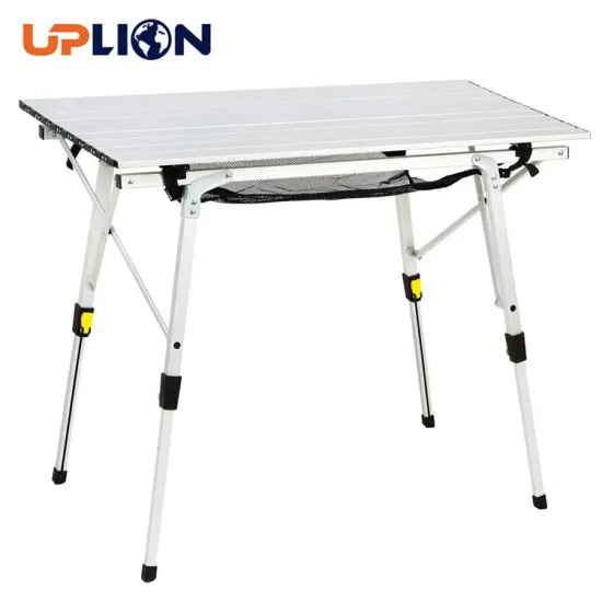 Uplion Lightweight Metal Folding Picnic Table with Adjustable Aluminum Legs