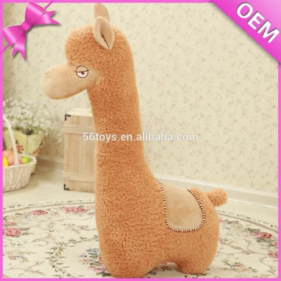 Popular funny big size animal toy long neck plush horse