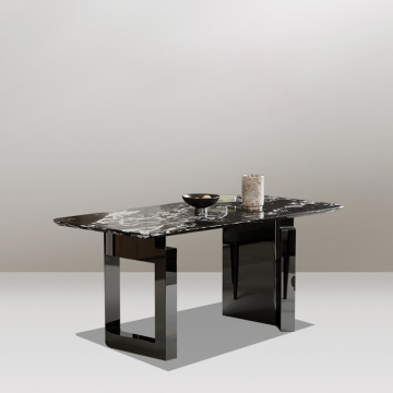 Modern Black Marble Dining Table