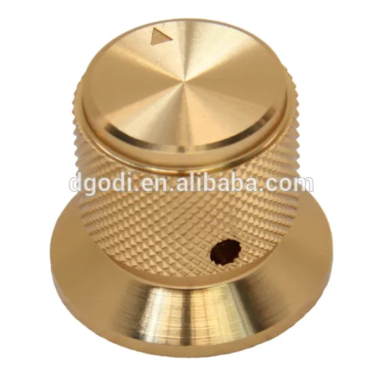 gold plated brass potentiometer knob and rotary switch knob