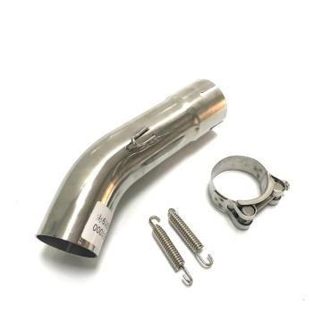 SUS304 Steel Motorcycle Exhaust Middle Link Pipe for GSX-S1000/F 2017-2020 Models