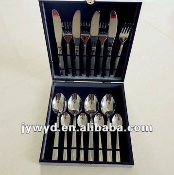 16pcs stainless steel cutlery set with wood box