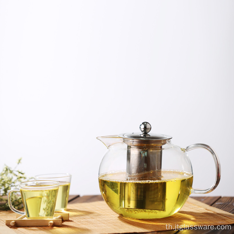 กาน้ำชาแก้วปริมาณมากไมโครเวฟและเตาตั้งพื้น