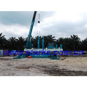 Hydraulic pile pressing machine