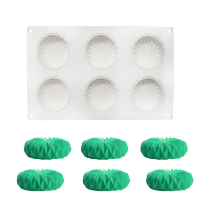 OEM INS Style Geometric Solid 3D Silicone Moon Cake Mousse Pastry Mould - New Arrival