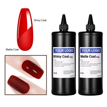 Top coat UV all'ingrosso e gel di base-soluzione di ammollo super lucida, non luminoso, semi-permanente