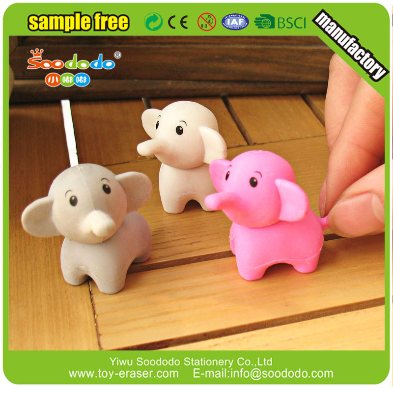 Kina 3D djur pussel elefant eraser