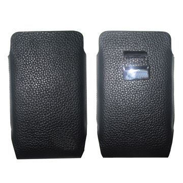 Genuine Leather Case for Apple's iPhone, with Pulling Strap