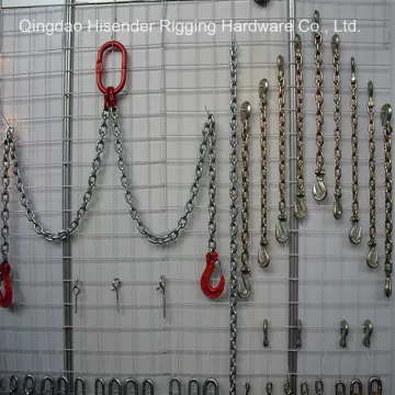 Chain with Hook, G80 Link Chain, G80 Hook, Master Link, Yellow Zinc, High Qality, Professional Manufacturer