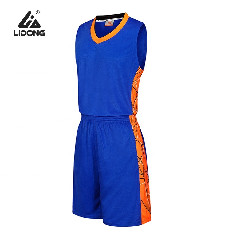 Custom school men basketball uniform design wholesale