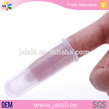 Food Grade Baby Products Soft Silicone Finger Toothbrush