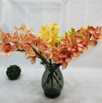 Factory Supply Artificial Cymbidium Orchid Flowers for Sale