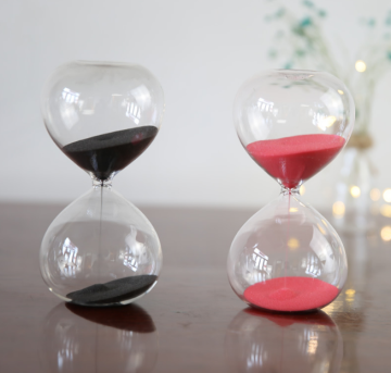 glass borosilicate hourglass sand timers /Blue Sand Timer